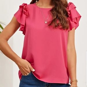 CREW NECK SHORT SLEEVE BLOUSE